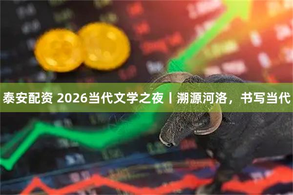 泰安配资 2026当代文学之夜丨溯源河洛，书写当代